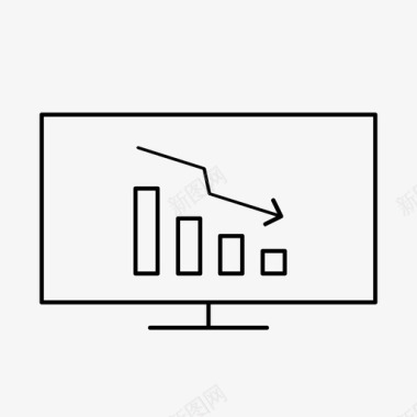 病例薄递减图递减向下图标图标