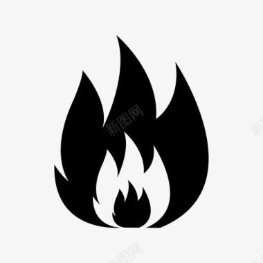 火红辣椒火烧热图标图标