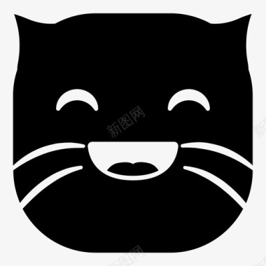 夸张表情猫猫笑表情符号快乐图标图标