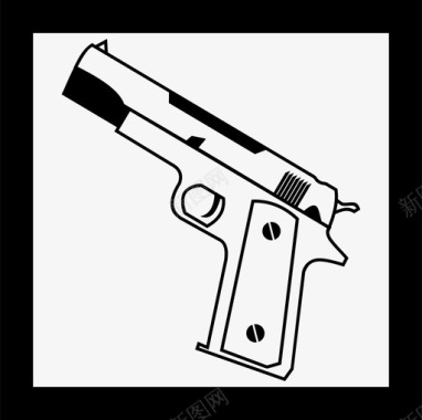 战争英雄免抠素材武器枪左轮手枪图标图标