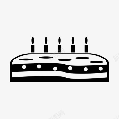 新年庆祝蛋糕生日蛋糕庆祝图标图标
