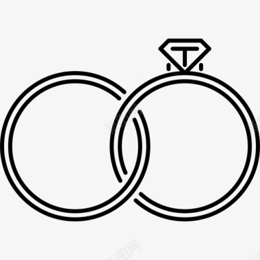 结婚戒指日爱图标图标