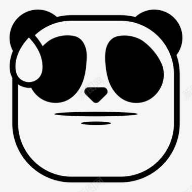 无脸熊猫滴表情图标图标