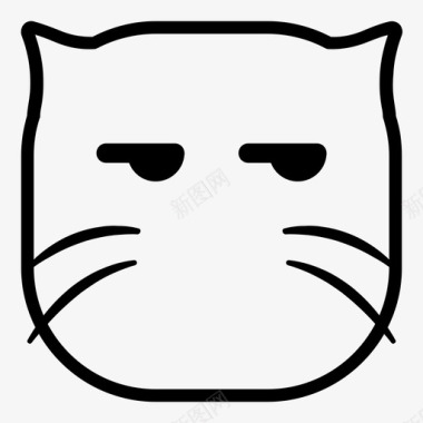 夸张表情猫无脸猫表情符号韩娜表情猫版图标图标