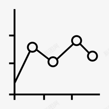 汇报业绩折线图业务图表图标图标