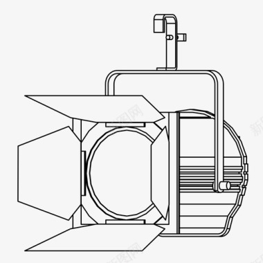 多灯源布景灯电影院电影图标图标