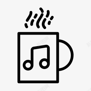 咖啡音乐咖啡声音咖啡杯图标图标