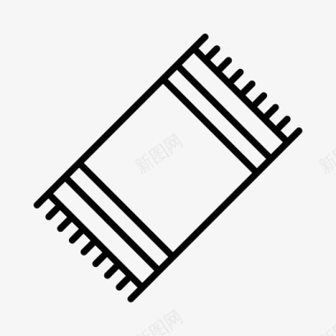 毛巾海滩家居用品图标图标