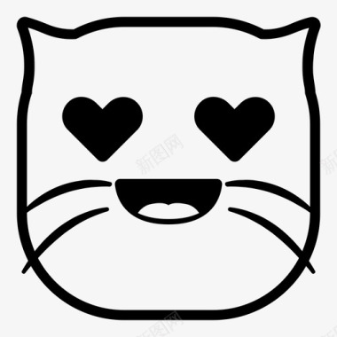 可爱的猫表情符号韩娜表情猫版图标图标