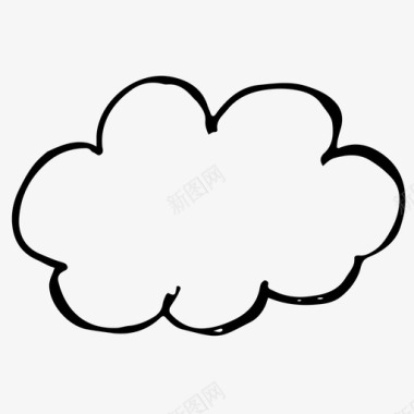 云云手绘素描图标图标
