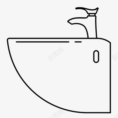 坐浴盆马桶洗衣机图标图标