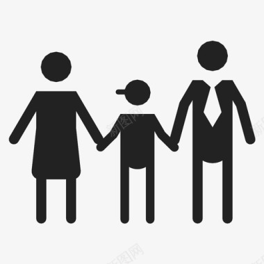 父母和儿子爸爸家人图标图标