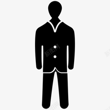 男装服装优雅图标图标