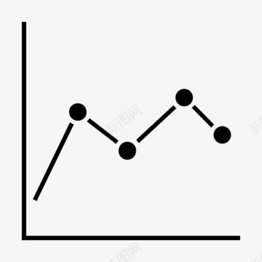 业绩展板折线图业务图表图标图标