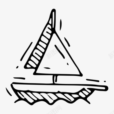 帆船轮船运输图标图标