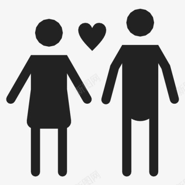 幸福夫妻家庭爱情图标图标