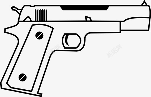 战争英雄免抠素材武器枪左轮手枪图标图标
