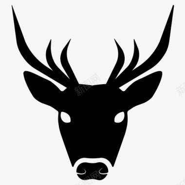 动物鹿脸动物鹿图标图标