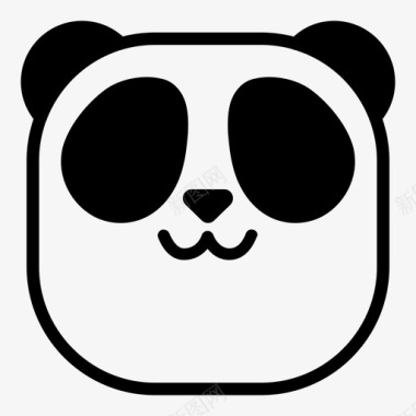 猫嘴熊猫猫嘴表情符号图标图标