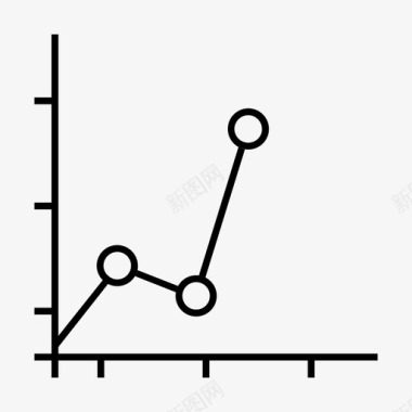 年底业绩折线图业务图表图标图标