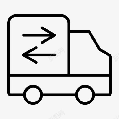 卡车送货车运输车图标图标