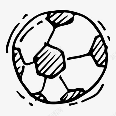 足球体育涂鸦教育图标图标