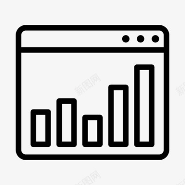 教育机构网站浏览器统计信息条形图用户界面图标图标