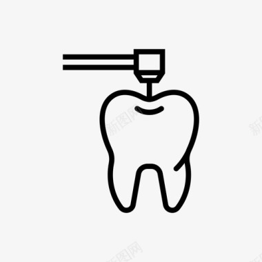 牙钻牙医牙齿治疗图标图标