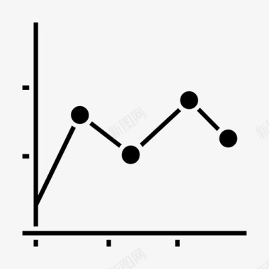 年底业绩折线图业务图表图标图标
