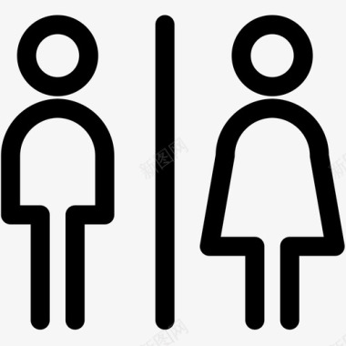 公共标识标记卫生间浴室导航图标图标