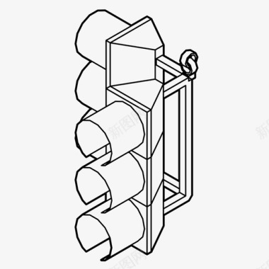 红绿灯红绿灯方向照明图标图标