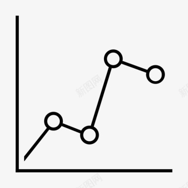 年底业绩折线图业务图表图标图标