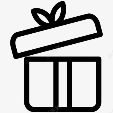礼品礼盒开封礼物图标图标