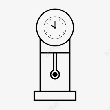 祖父时钟钟表时间图标图标