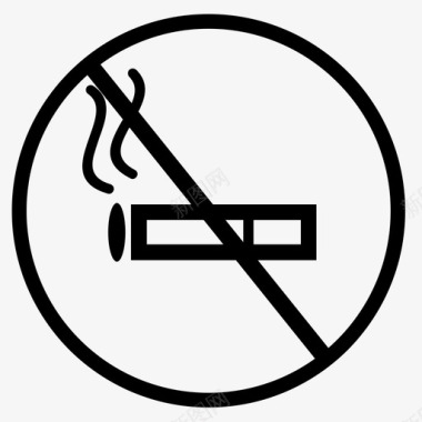 禁止吸烟禁止停留图标图标
