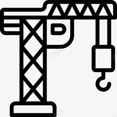 起重机施工吊装图标图标