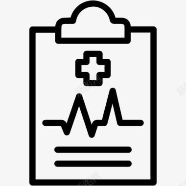 医疗DNA图标医疗报告剪贴板诊断图标图标