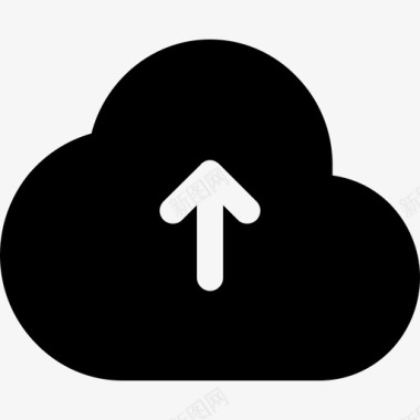 云传输上载云服务器图标图标