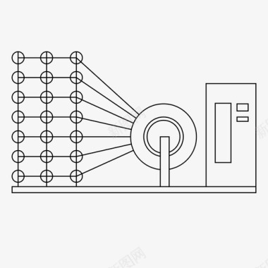 机械爱心纺纱机布纺织图标图标