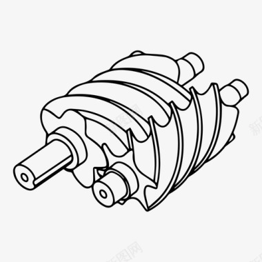客厅空调压缩机螺杆空调压缩空气图标图标