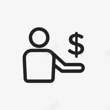 火焰美元图标雇主美元社区雇员图标图标