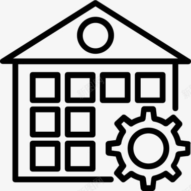 仓库管理存储和运输系统仓库存储系统图标图标