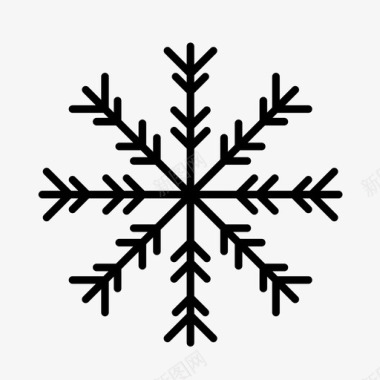 冬天的雪花雪花高山圣诞节图标图标