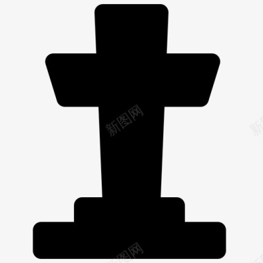 十字架墓碑十字架死亡图标图标