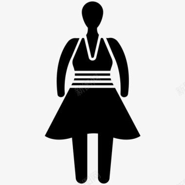 女装服装时尚图标图标