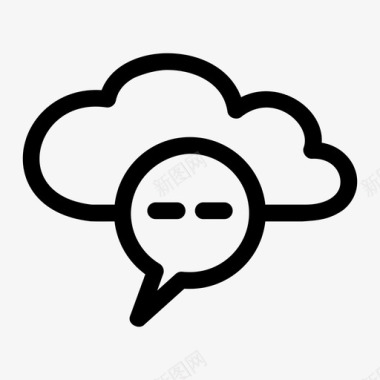 删除垃圾邮件云删除云计算云服务图标图标