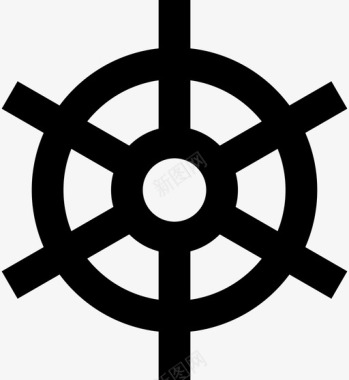 船舵轮盘舵轮船长控制图标图标