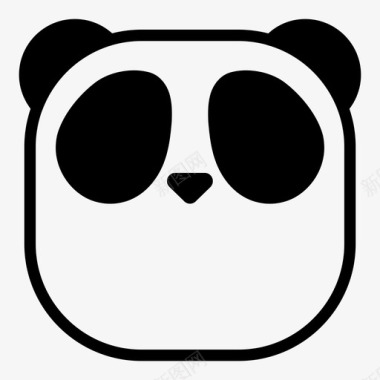 无脸熊猫表情符号韩娜表情符号熊猫版图标图标