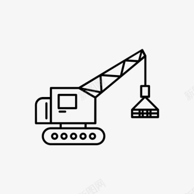 操作超时起重机建筑起重机司机图标图标