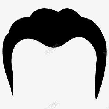 男性短发假发图标图标